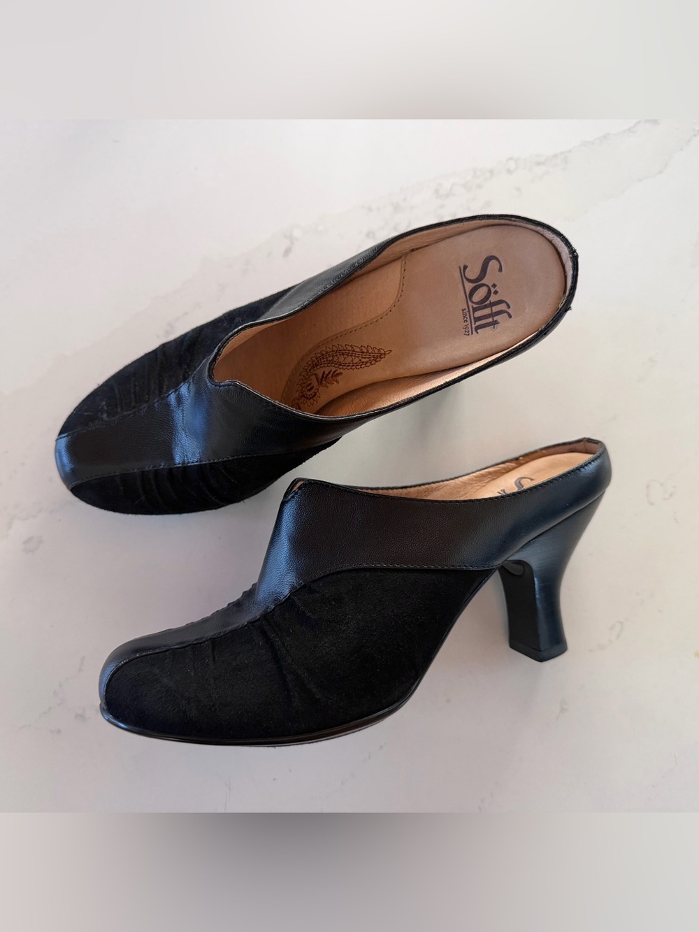 Sofft Leather Mule Heels